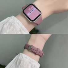 iwatch6 스트랩 애플워치7 s8 세대 애플워치 손목 밴드 5/4321/se 메탈 버클 파인 실리콘 38/4240/44/41/45 울트라 49mm용 IWUJIAO의 그림