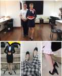 편안한 정장 하이힐 여성 신발 신입생 면접 작업화 미들 힐 블랙 의식 경력 승무원 싱글 슈즈의 그림