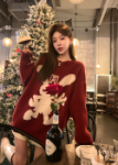 리어리어키스 【빅버니】730g  자카드 니트 스웨터 K23MYG447의 그림