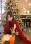 리어리어키스 【빅버니】730g  자카드 니트 스웨터 K23MYG447의 그림