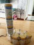 빈 분유 캔 수제 기린 패브릭 부모-자식 소파 커버 만들기 화장 재료 키트 DIY 의자 공예품의 그림