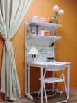 1.6m 구멍 보드 책장 조립 하드웨어 책상 선반 DIY 선반 십대 소녀 렌탈 룸 연구 책장 스토리지의 그림