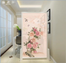 나무 스크린 게이트웨이 파티션 장식의 그림